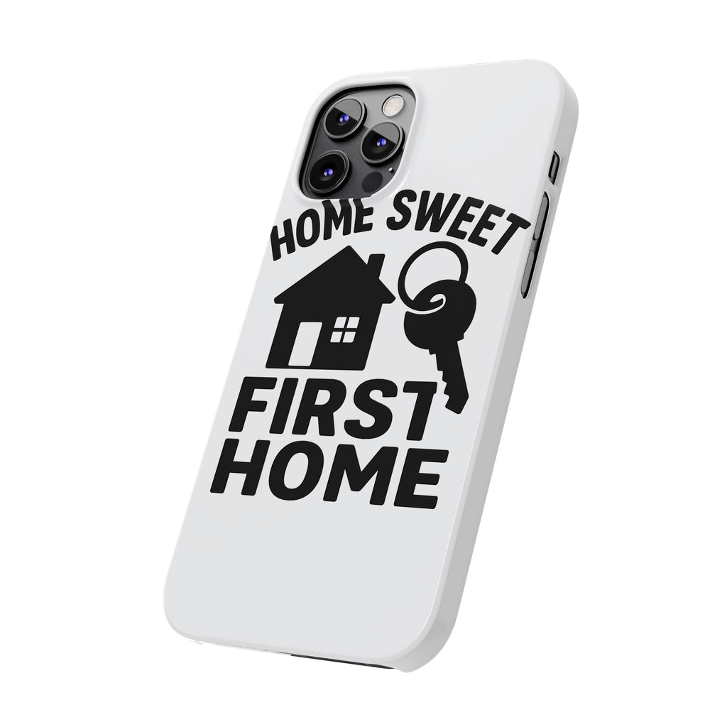 First Home Phone Case New Homeowner Gift Housewarming Present House Keys Milestone Typography Home Sweet First Home Decor