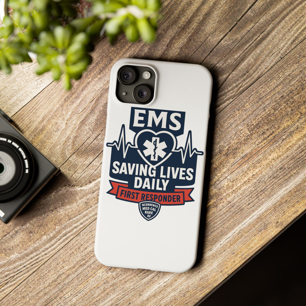 EMS Phone Case Paramedic Gift EMT Star of Life Heartbeat Saving Lives Daily First Responder Appreciation Medical Hero