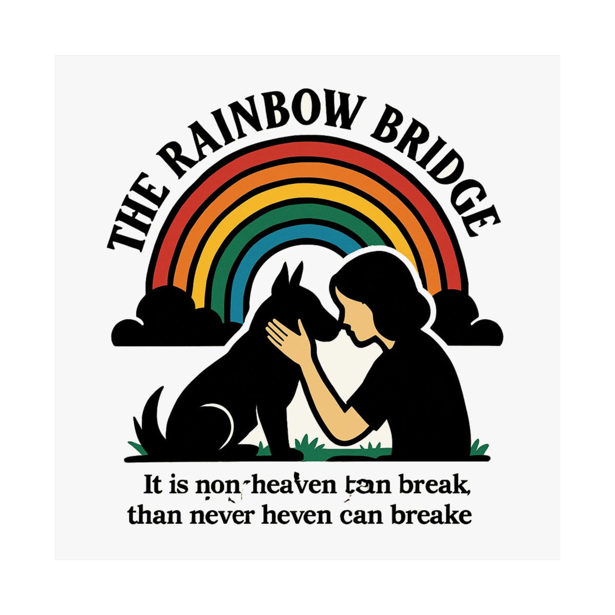 Rainbow Bridge Pet Memorial Print, Pet Loss Sympathy Gift, Dog Cat Memorial Wall Art, Pet Remembrance Poem, Grieving Pet Owner Gift