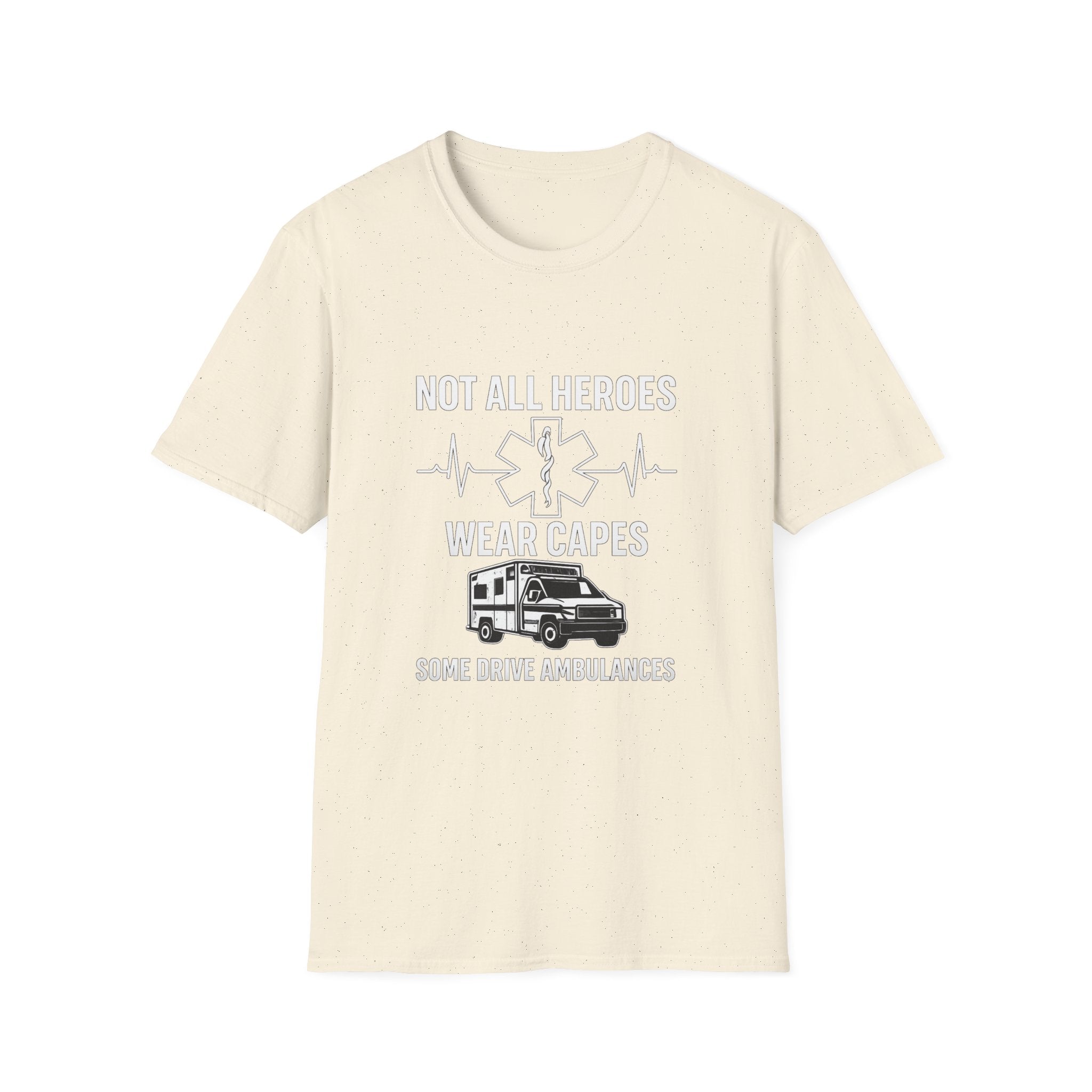 Not All Heroes Wear Capes Some Drive Ambulances Shirt, EMS Paramedic Gift, EMT Appreciation Tee, Star of Life, Thin White Line