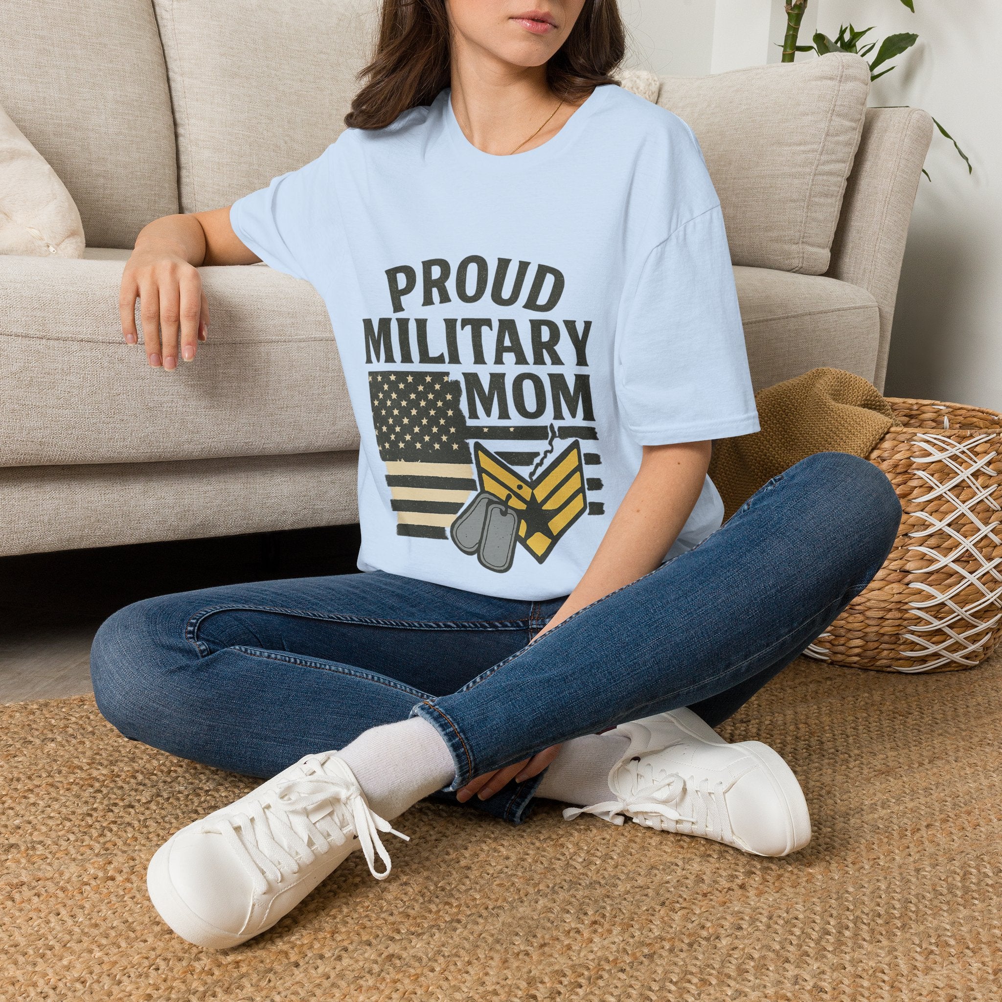 Proud Military Mom Shirt, My Heart Serves Too Tee, Army Mom Gift, Navy Mom, Marine Mom, Air Force Mom T-Shirt, Military Mother