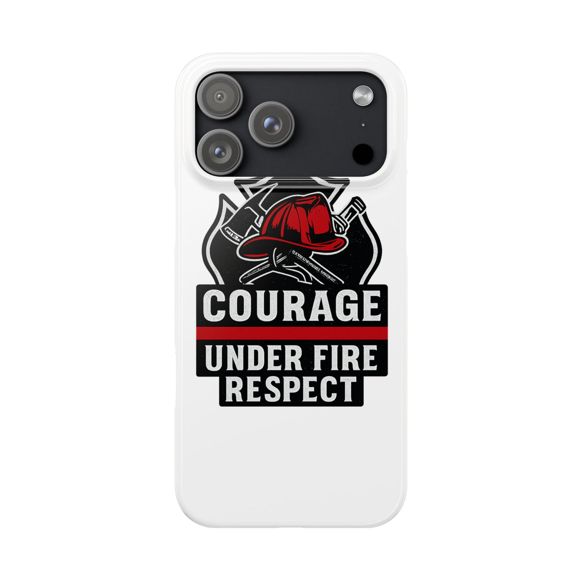 Firefighter Phone Case Courage Under Fire Respect First Responder Gift Thin Red Line Maltese Cross Fire Helmet Hero Support