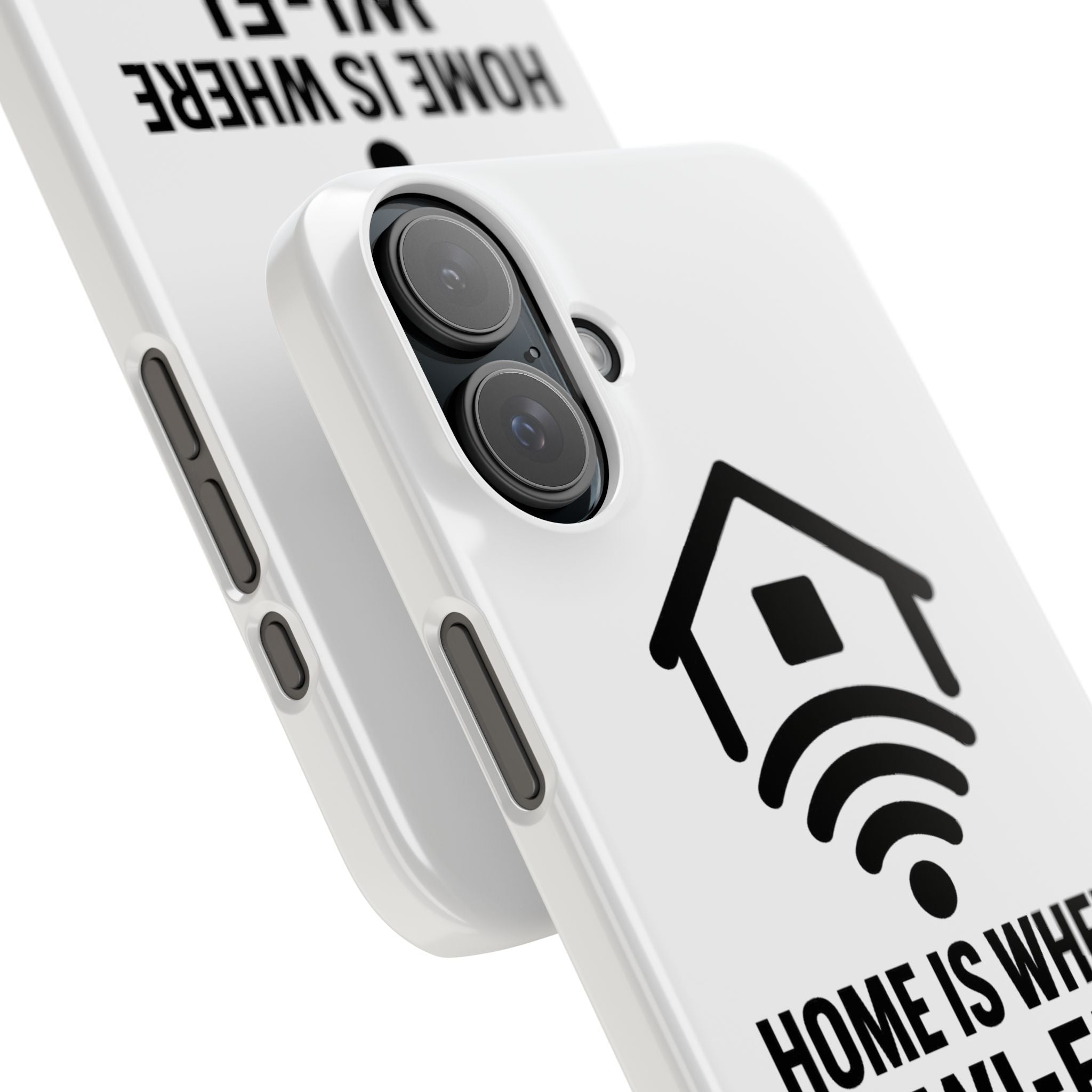 Home Is Where WiFi Connects Phone Case Funny Millennial Gift Tech Lover Housewarming Present Modern Minimalist Humor Gift