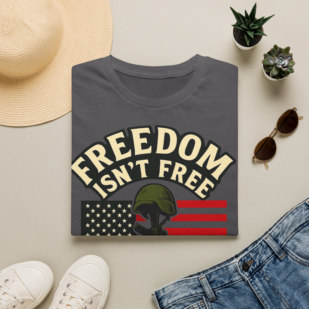 Freedom Isn't Free Shirt Veterans Day Memorial Tribute Tshirt Military Sacrifice Patriotic Remembrance Gift Battlefield Cross Tee