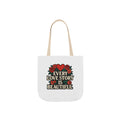 Every Love Story Is Beautiful Tote Bag, Floral Anniversary Gift for Wife, Romantic Wedding Quote Bag, Engagement Gift Women