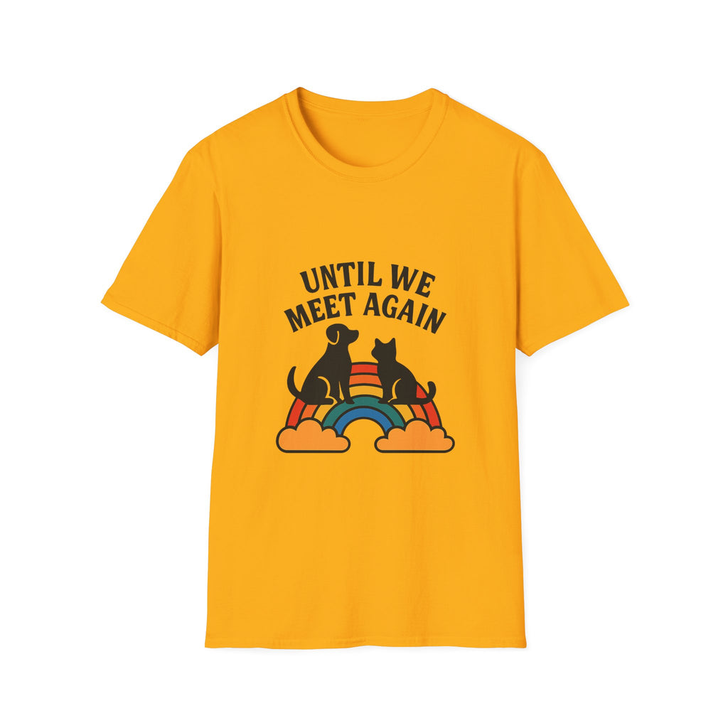 Rainbow Bridge Pet Memorial Shirt, Until We Meet Again Dog Cat Loss Gift, Pet Remembrance Tee, Sympathy Gift for Pet Loss Grief