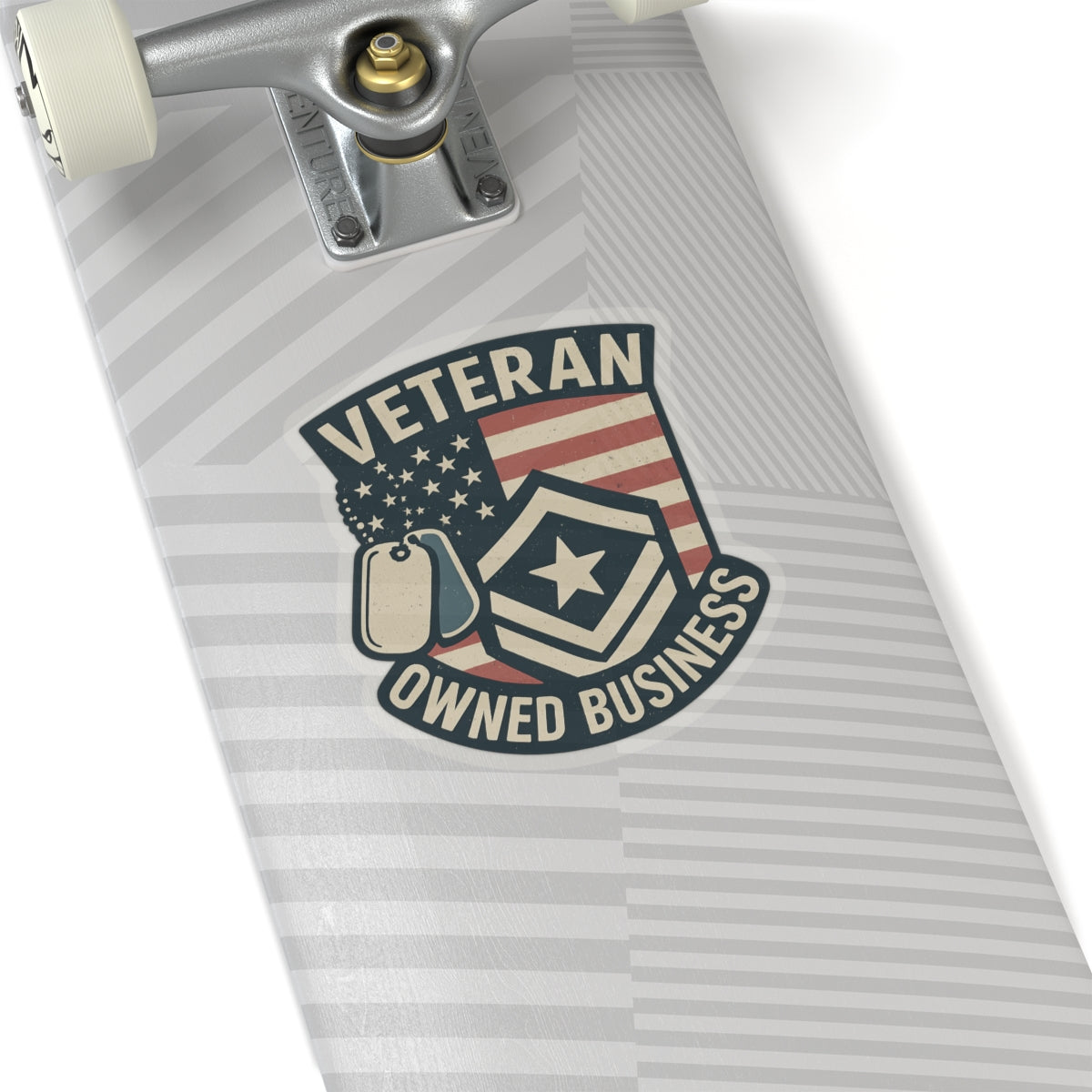 Veteran Owned Business Sticker, Support Veteran Business Decal, Military Owned Shop Badge, Patriotic Thank You Vet Small Business