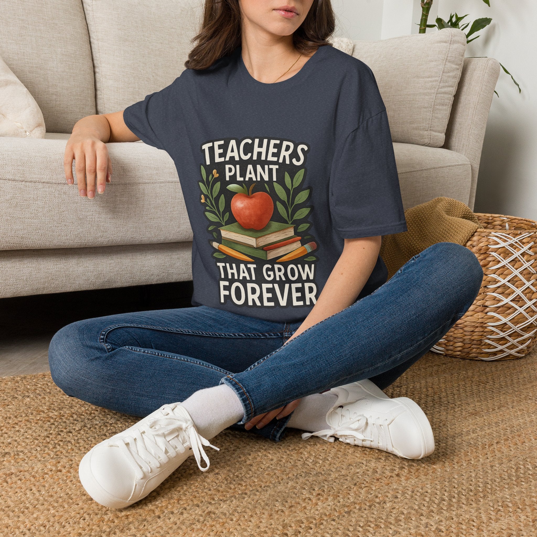 Teacher Appreciation Shirt Teachers Plant Seeds That Grow Forever Tee Gift for Teacher Watercolor Botanical Thank You Teacher Tshirt