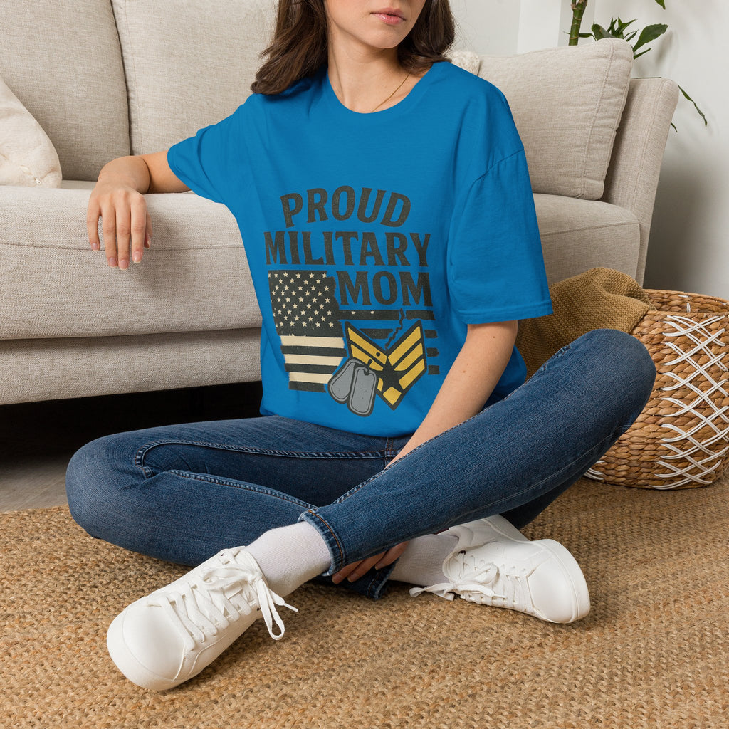 Proud Military Mom Shirt, My Heart Serves Too Tee, Army Mom Gift, Navy Mom, Marine Mom, Air Force Mom T-Shirt, Military Mother