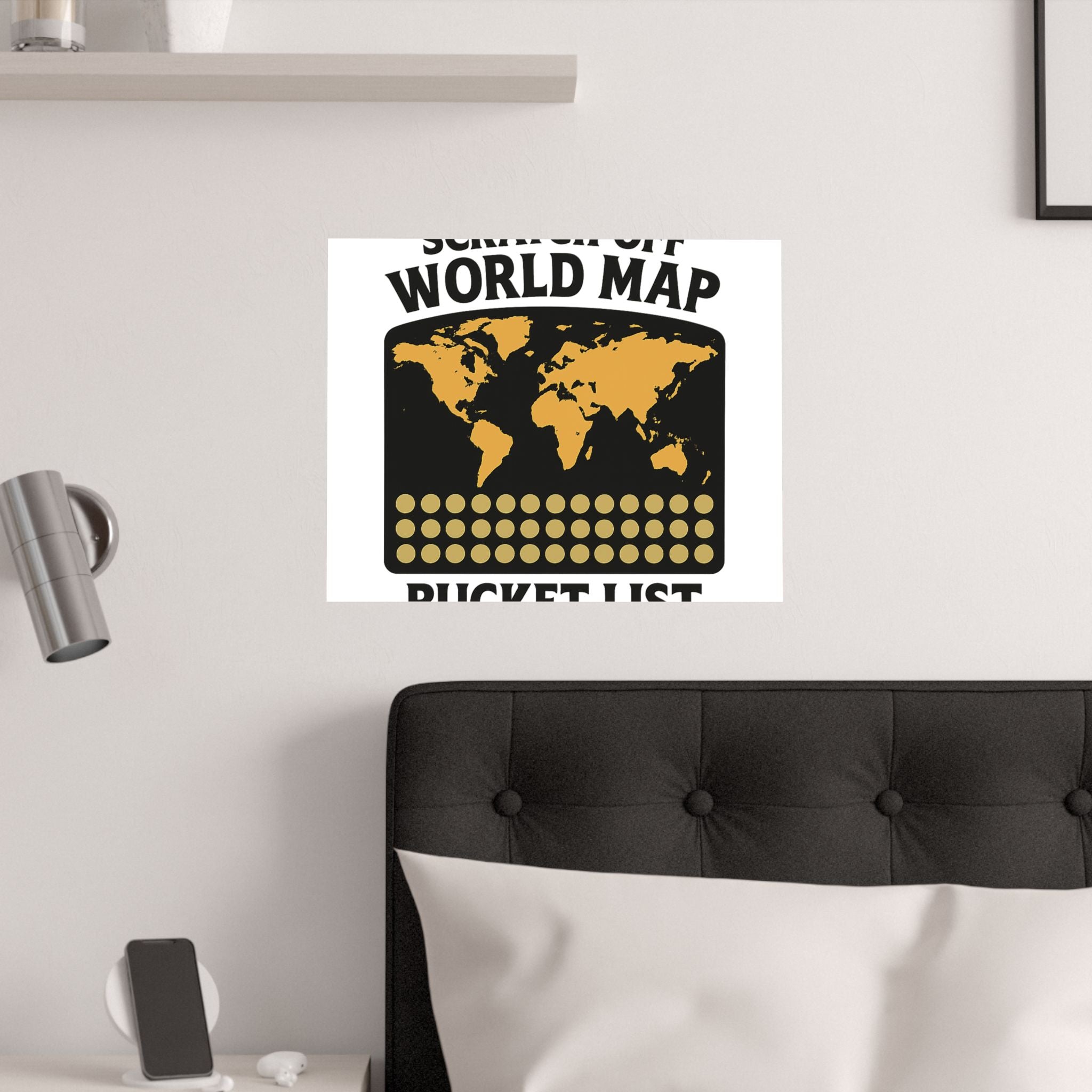 Scratch Off World Map Bucket List Poster Travel Tracker Gift Adventure Wall Art Wanderlust Decor Journey Milestone Chart