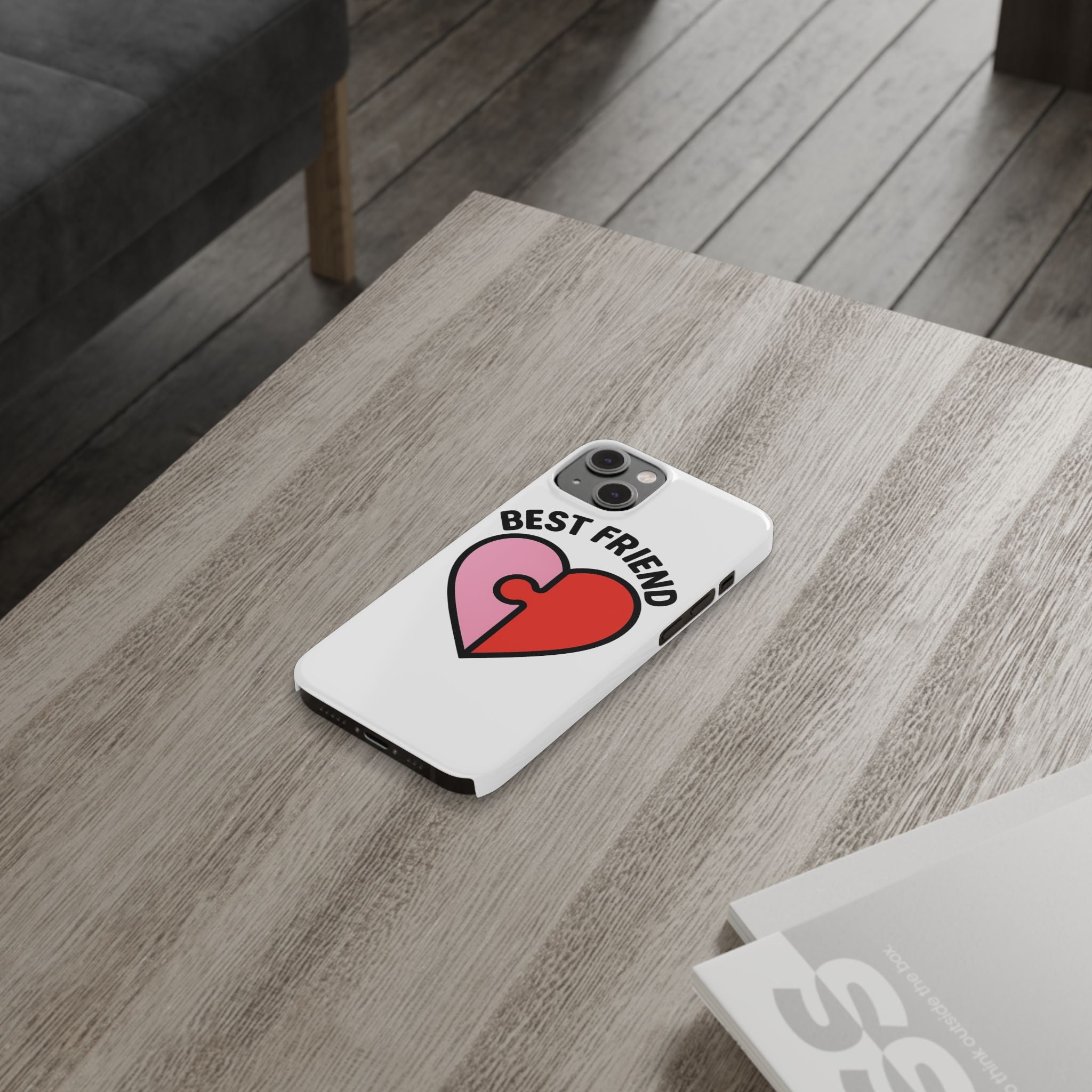 Best Friend Phone Case Set Puzzle Heart Matching BFF Gifts for Besties Friendship Phone Cases Cute Teen Gift for Her