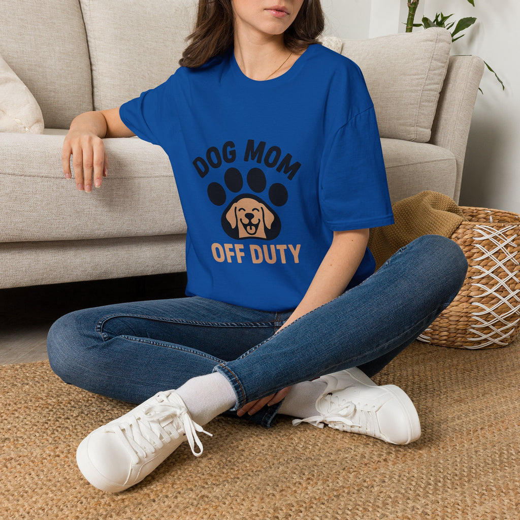 Dog Mom Off Duty Shirt, Dog Lover Gift, Paw Print T-Shirt, Dog Mom Tee, Funny Dog Owner Shirt, Dog Mama Clothing, Pet Parent