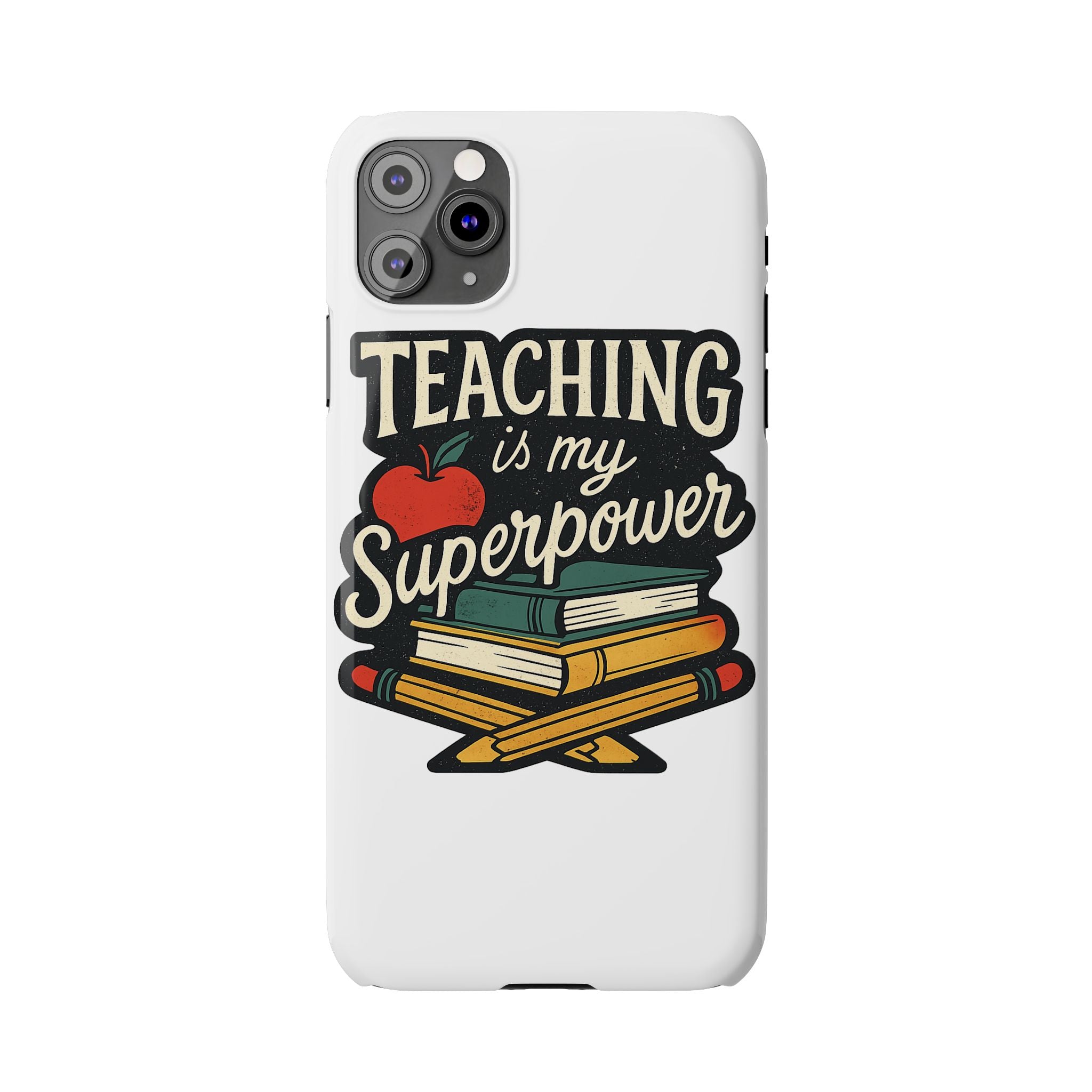 Teaching is My Superpower Phone Case Teacher Gift Appreciation Educator Hero Apple Books Chalk Classroom Decor