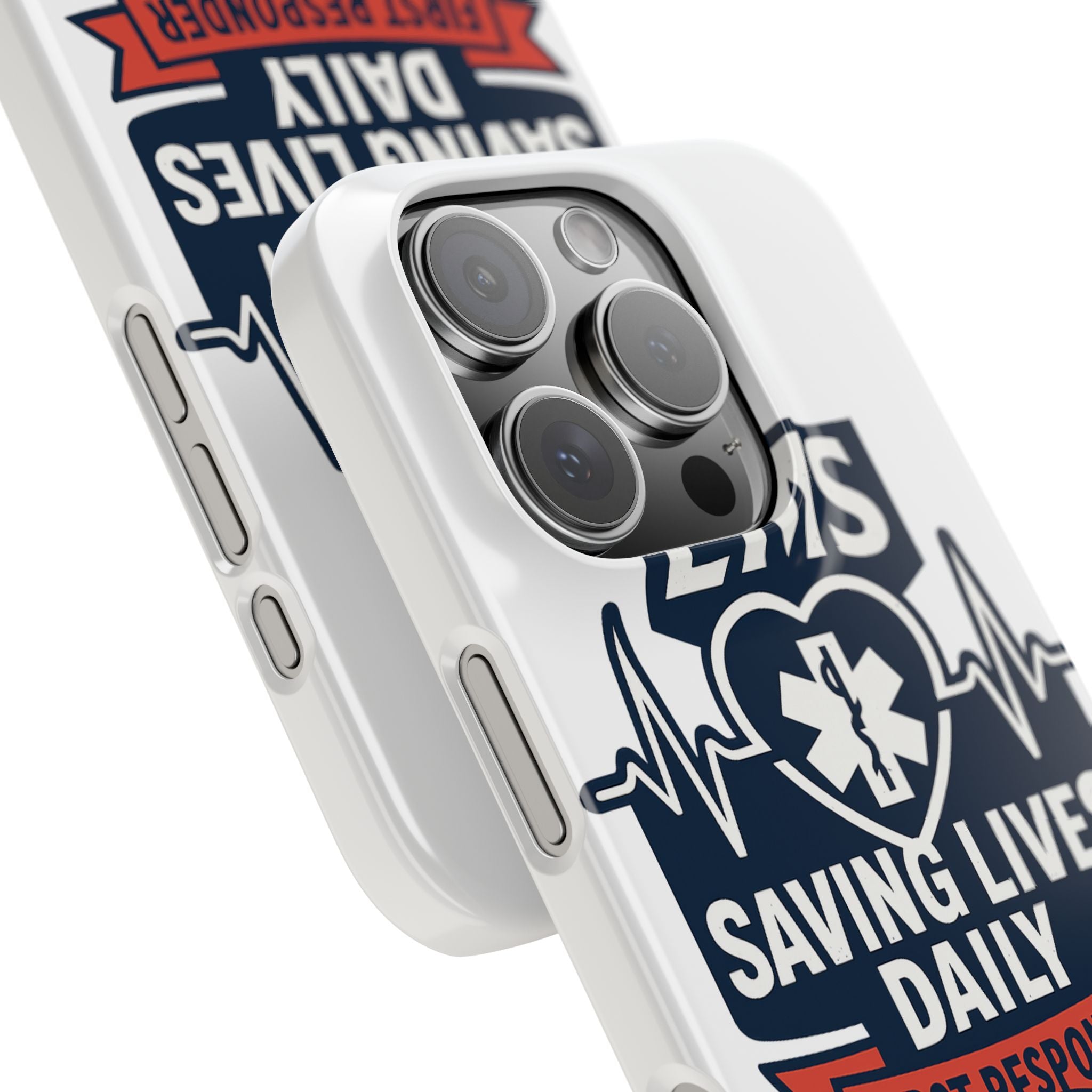 EMS Phone Case Paramedic Gift EMT Star of Life Heartbeat Saving Lives Daily First Responder Appreciation Medical Hero