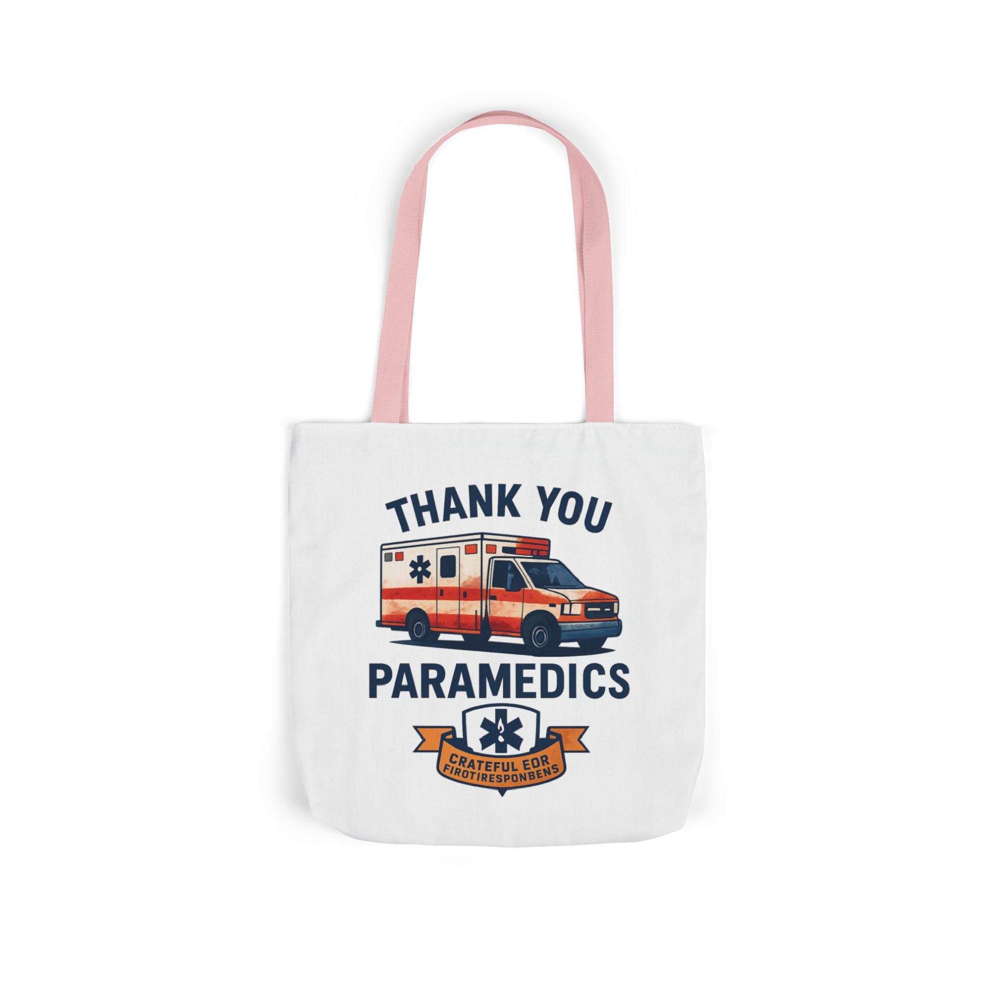 Thank You Paramedics Tote Bag, EMS Appreciation Gift, Grateful for First Responders, Ambulance Watercolor Art, Emergency Medical