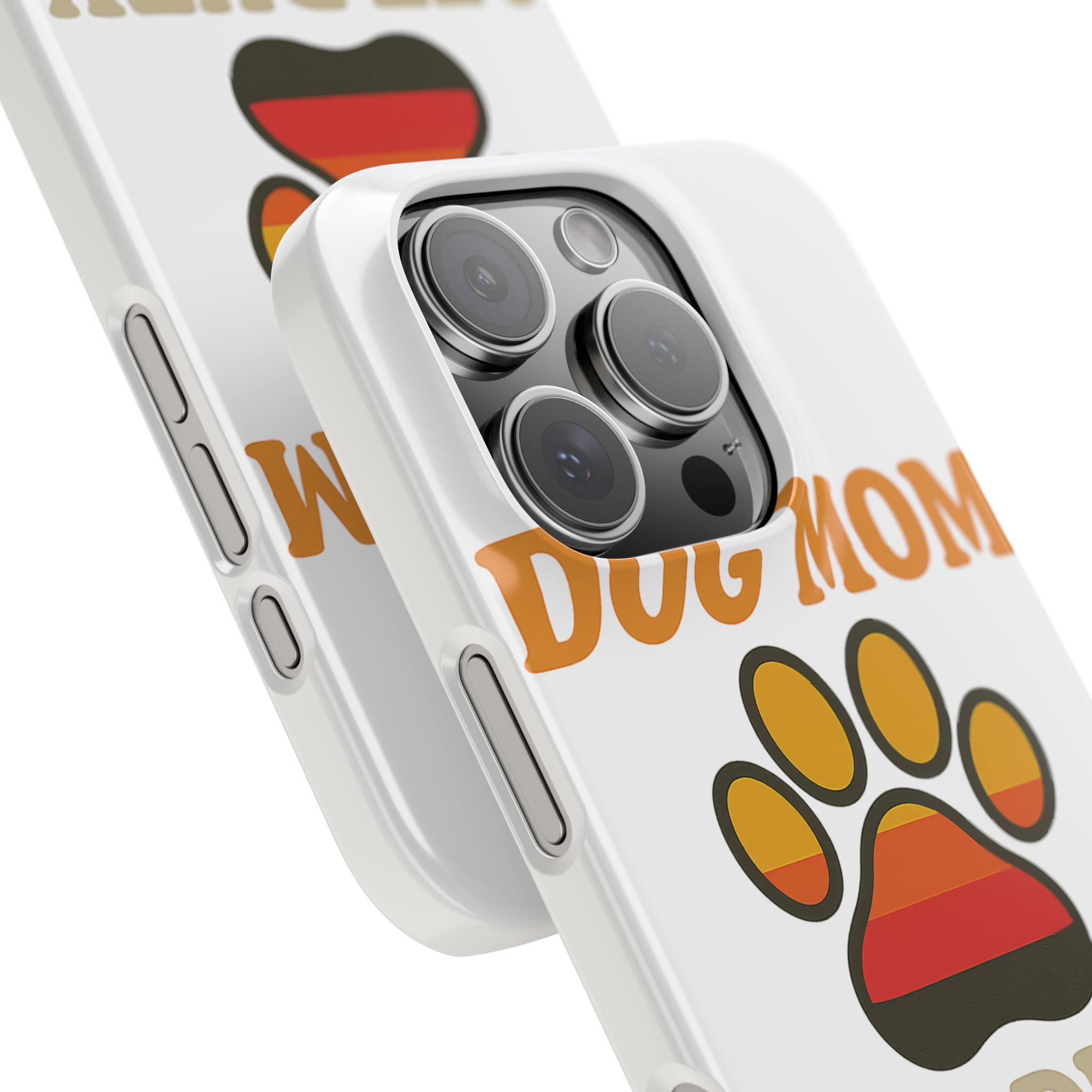 Dog Mom Off Duty Phone Case Retro 70s Vintage Dog Lover Gift Paw Print iPhone Samsung Galaxy Case Funny Pet Owner Gift