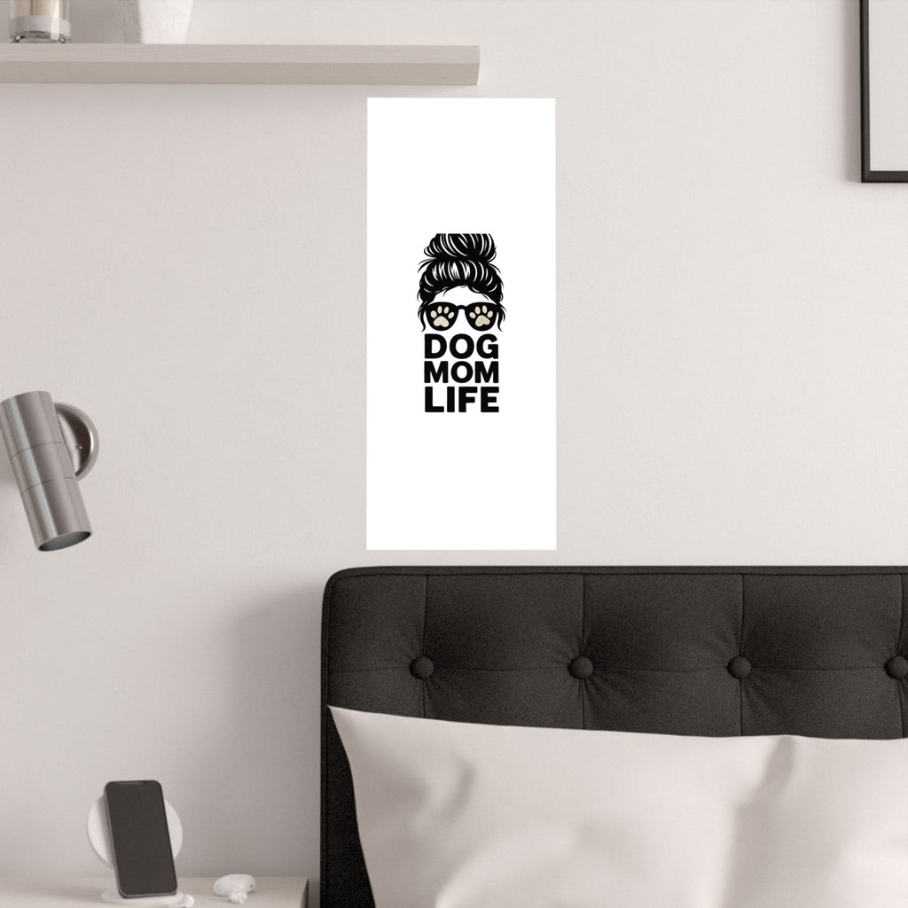 Dog Mom Life Poster, Messy Bun Muddy Paws Print, Funny Dog Lover Gift, Pet Parent Wall Art, Dog Mother's Day Gift