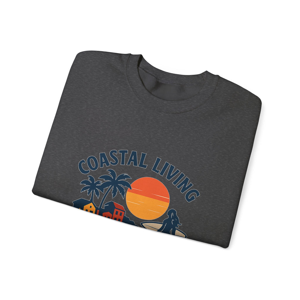 Beach Town Sunset Sweatshirt Coastal Living Salt Air Sun-Kissed Hair Ocean Vibes Vacation Gift Nautical Crewneck Surfer Beach Lover