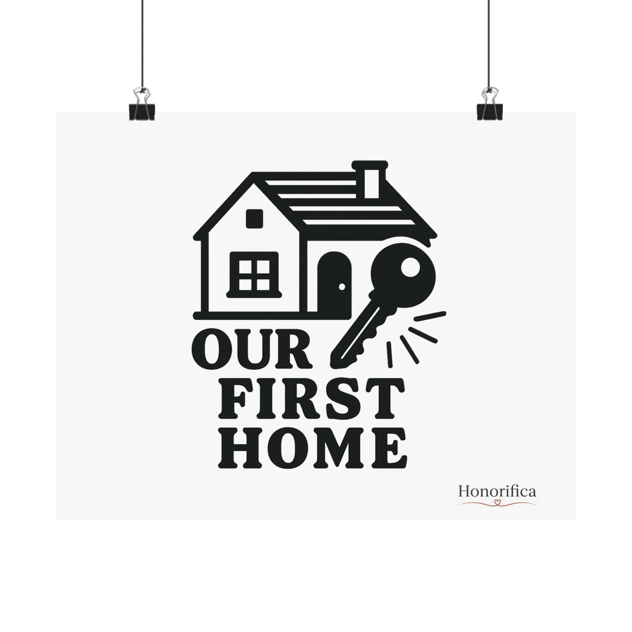 First Home Poster, Our First Home Gift, Housewarming Gift New Homeowner, First Time Home Buyer Gift, New House Decor Milestone