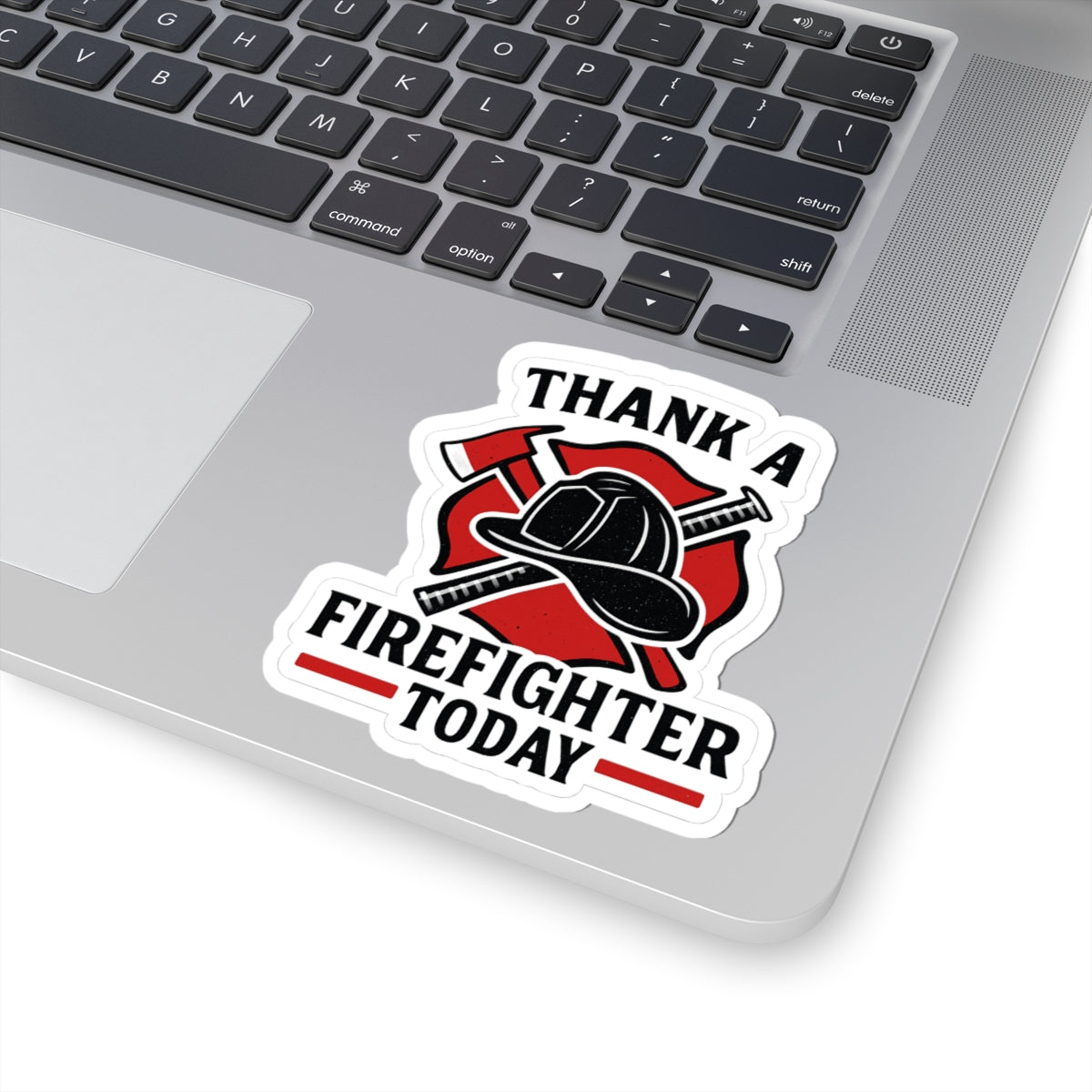 Firefighter Appreciation Sticker, Thank A Firefighter Today Decal, Maltese Cross Fire Department Support Gift, Hero Recognition