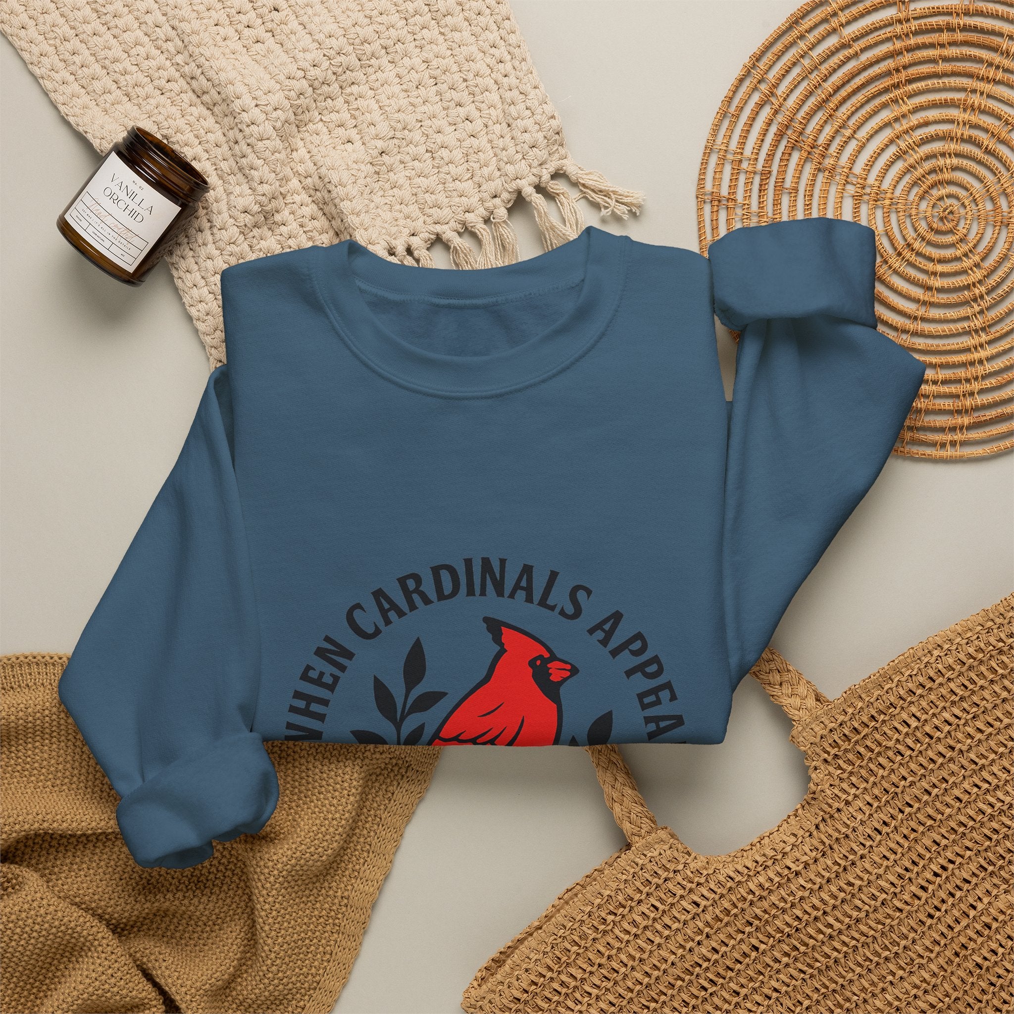 Cardinal Memorial Sweatshirt When Cardinals Appear Loved Ones Are Near Grief Gift Loss of Loved One Remembrance Sympathy Comfort