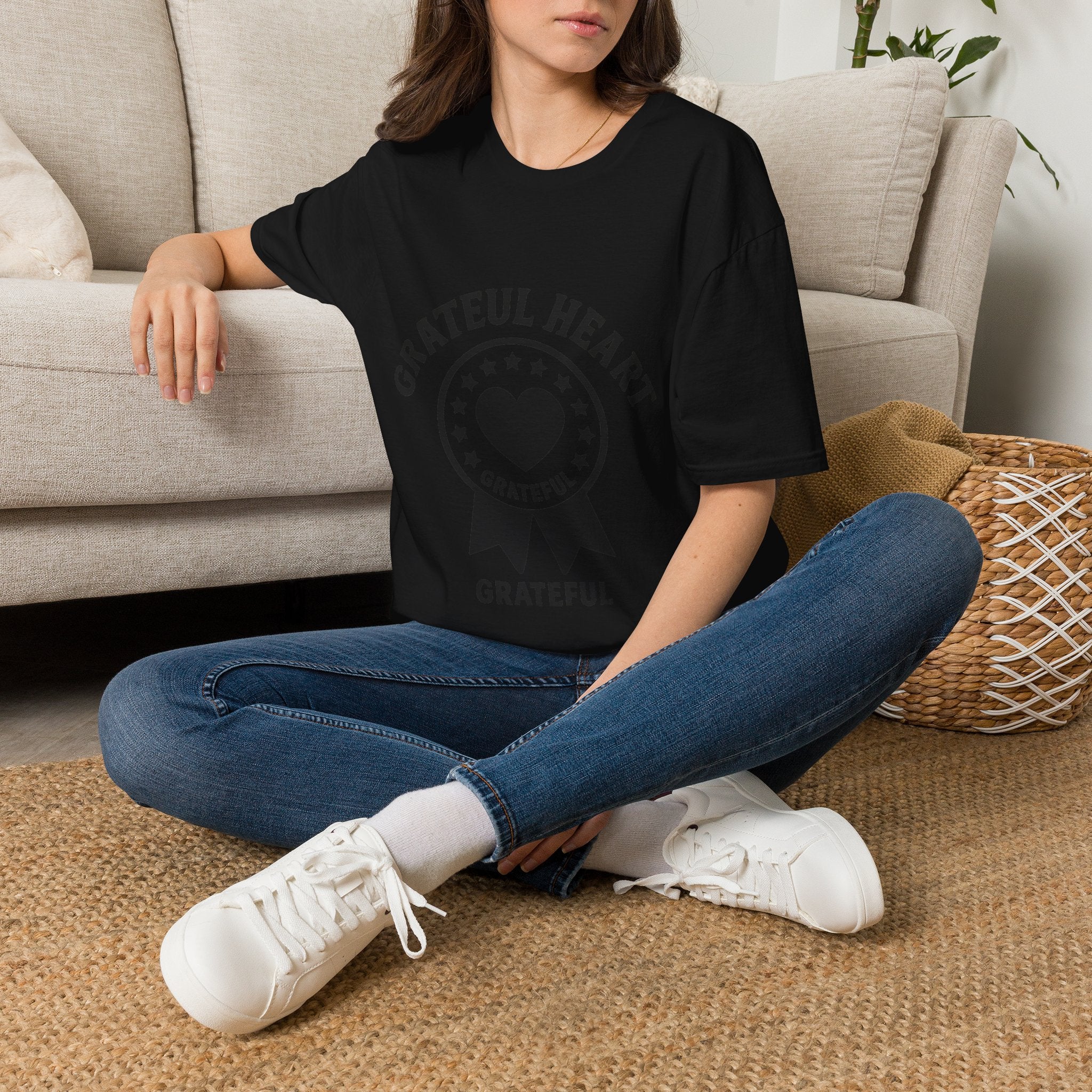 Grateful Heart Daily Affirmation Shirt | Gratitude Mindfulness Tee | Self Care Wellness Gift | Positive Affirmation Apparel