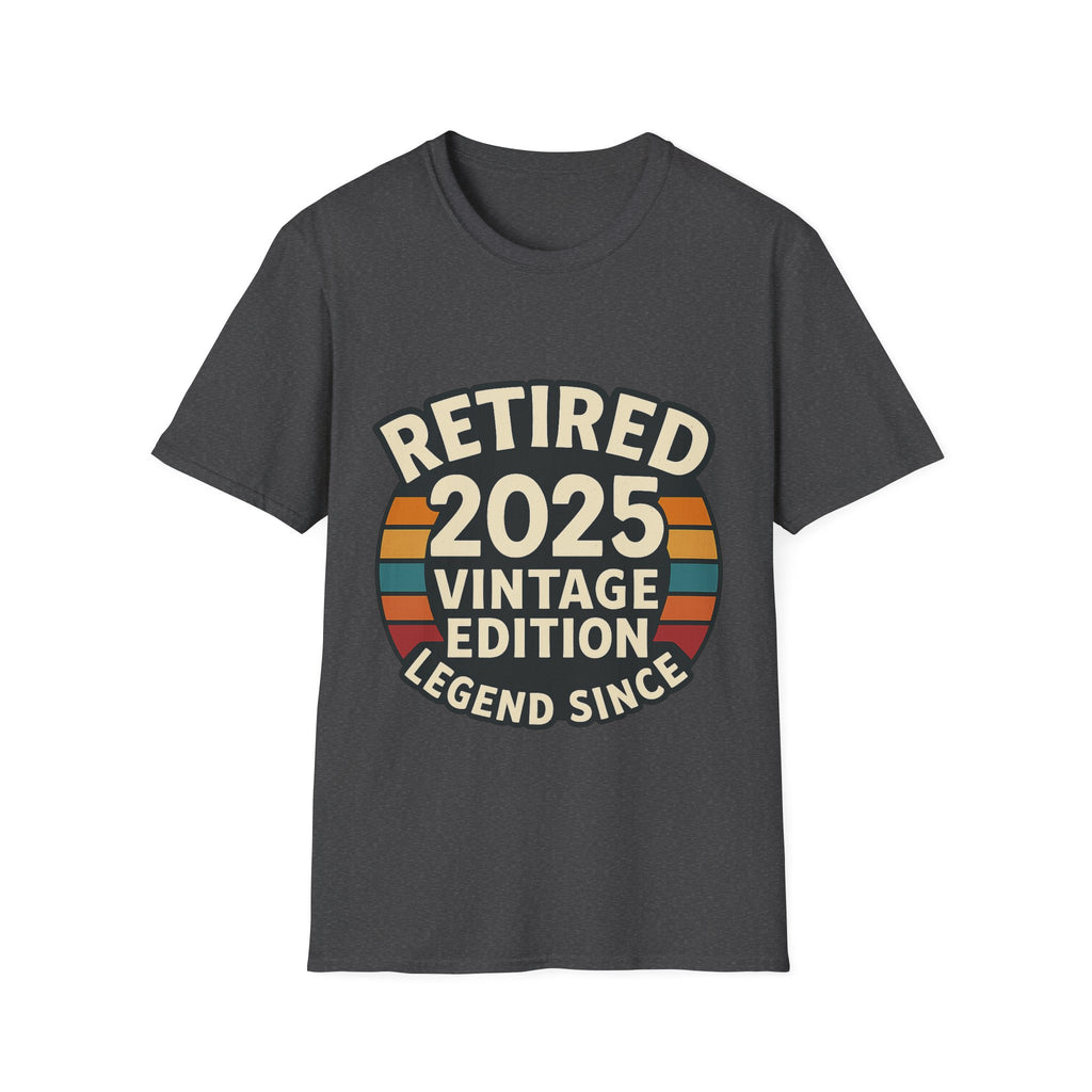 Retired 2025 Vintage Edition T-Shirt, Retirement Gift for Coworker Dad Grandpa, Funny Retirement Party Shirt, Legend Since 2025