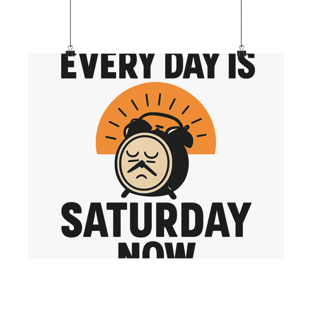 Retirement Gift Every Day is Saturday Now Poster, Funny Retirement Party Decor, Coworker Retirement Gift, Retirement Wall Art