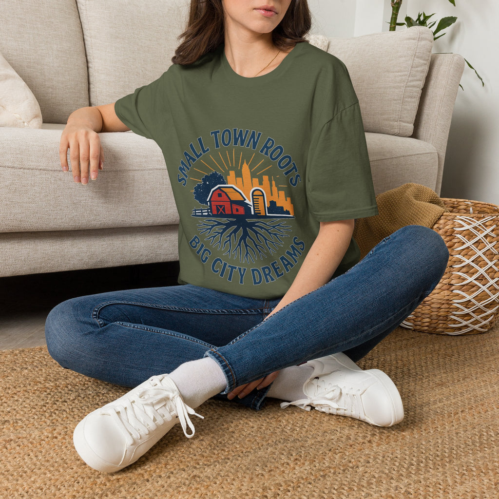 Small Town Roots Big City Dreams Shirt, Hometown Pride Tee, Vintage Americana Tshirt, Country Girl Gift, Small Town Pride