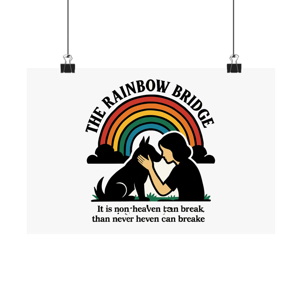 Rainbow Bridge Pet Memorial Print, Pet Loss Sympathy Gift, Dog Cat Memorial Wall Art, Pet Remembrance Poem, Grieving Pet Owner Gift