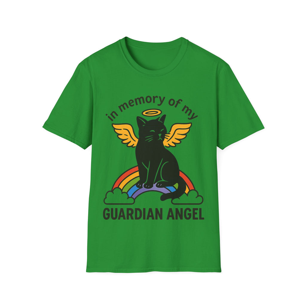 Rainbow Bridge Cat Memorial Shirt, Guardian Angel Cat Tshirt, Pet Loss Sympathy Gift, Cat Remembrance Shirt, Cat Lover Grief Gift