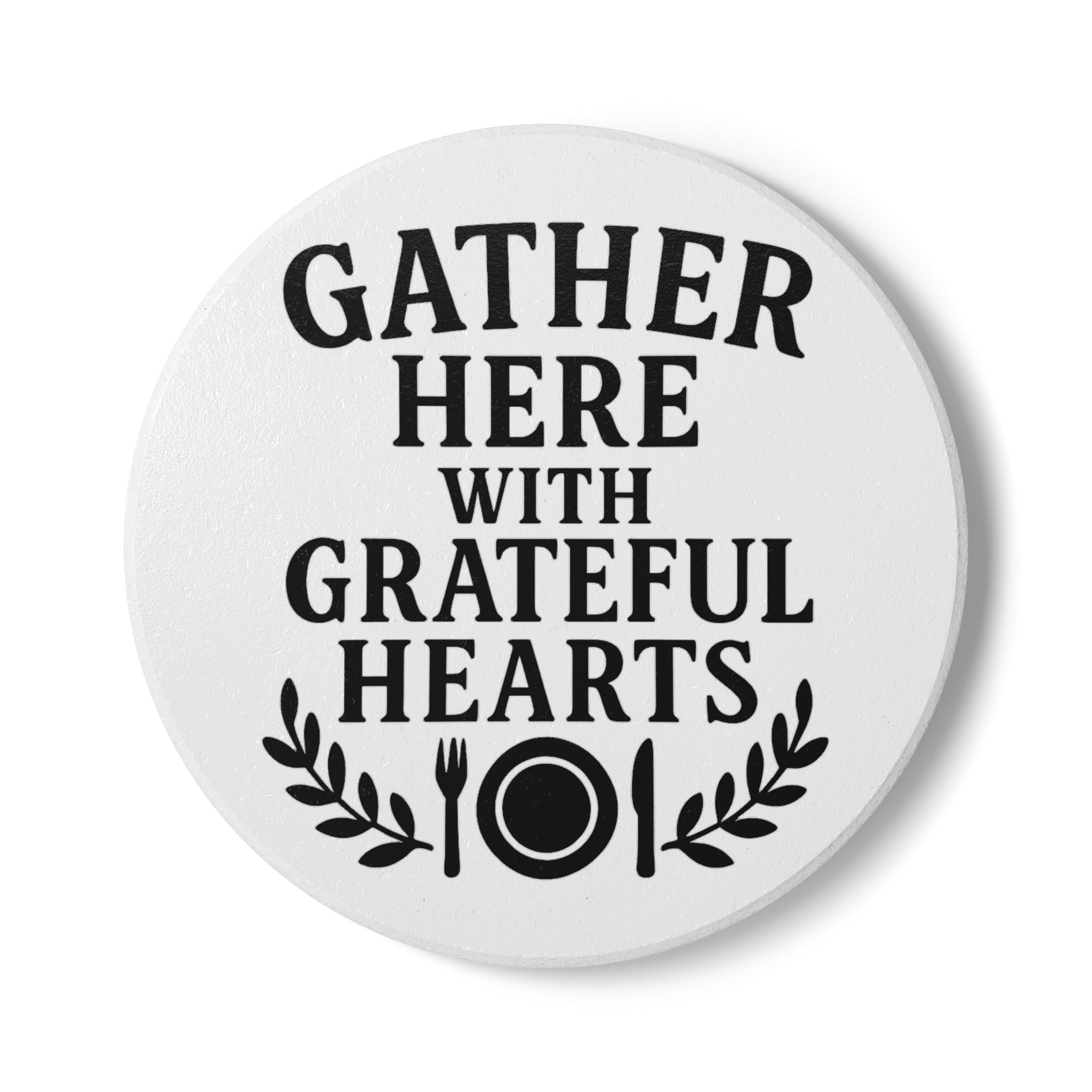 Gather Here With Grateful Hearts Coasters | Farmhouse Dining Room Decor | Thanksgiving Home Decor | Housewarming Gift