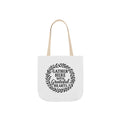 Gather Here With Grateful Hearts Tote Bag Farmhouse Kitchen Gift Rustic Botanical Wreath Housewarming Gift for Women Hostess