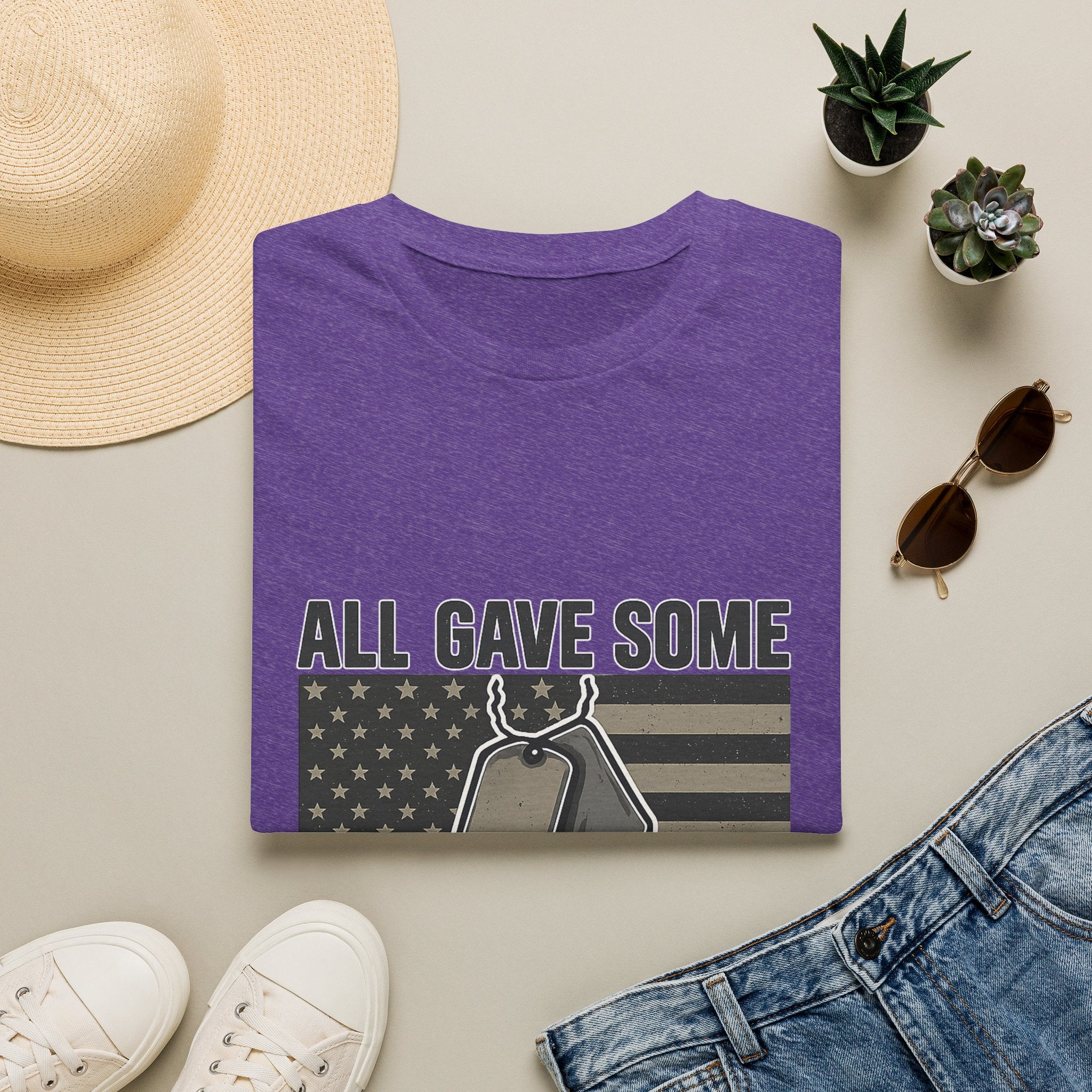 Custom Veteran Shirt | All Gave Some Some Gave All | Personalized Veterans Day Gift | Military Family Pride Tshirt with Name & Dates