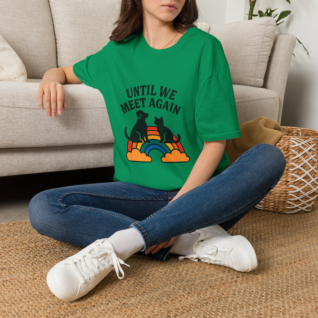 Rainbow Bridge Pet Memorial Shirt, Until We Meet Again Dog Cat Loss Gift, Pet Remembrance Tee, Sympathy Gift for Pet Loss Grief