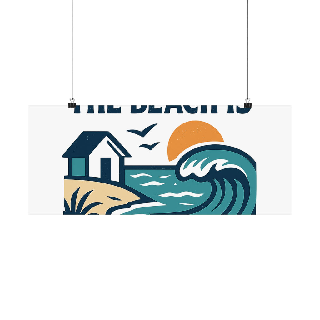 Home Is Where The Beach Is Poster, Coastal Wall Art, Beach House Decor, Ocean Lover Gift, Nautical Print, Seaside Living