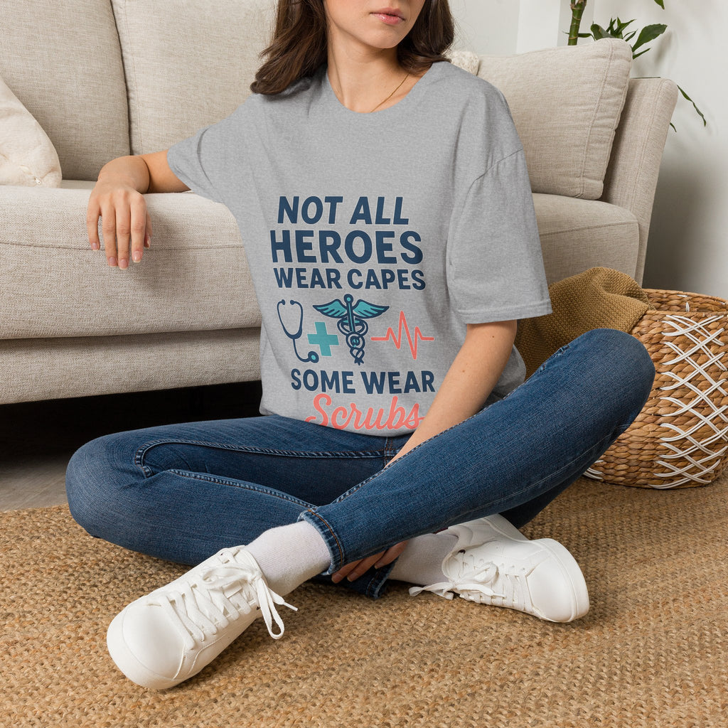 Not All Heroes Wear Capes Some Wear Scrubs Nurse Shirt, Nurse Appreciation Week Gift, Nurse Thank You Tee, Medical Worker Hero
