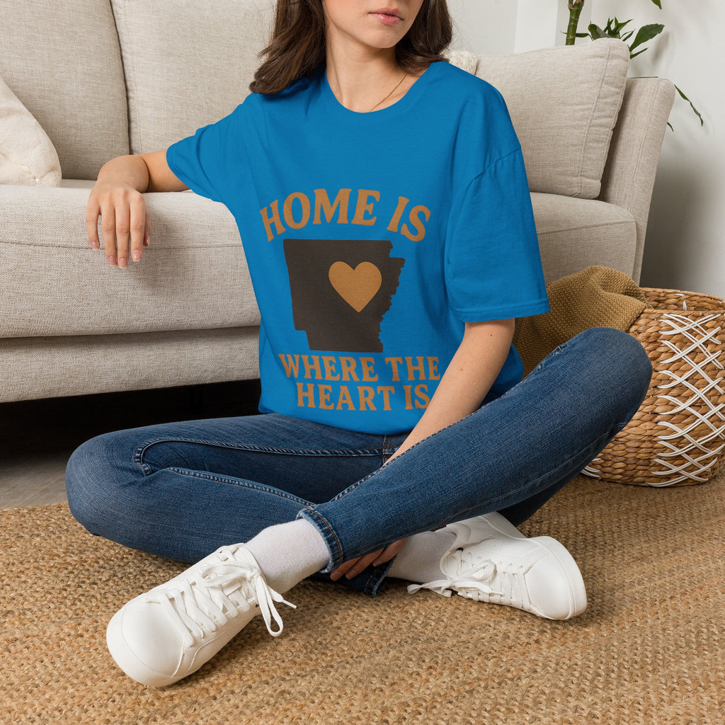 Home Is Where The Heart Is Shirt, Vintage State Silhouette Tee, Hometown Pride Gift, Missing Home Nostalgic T-Shirt