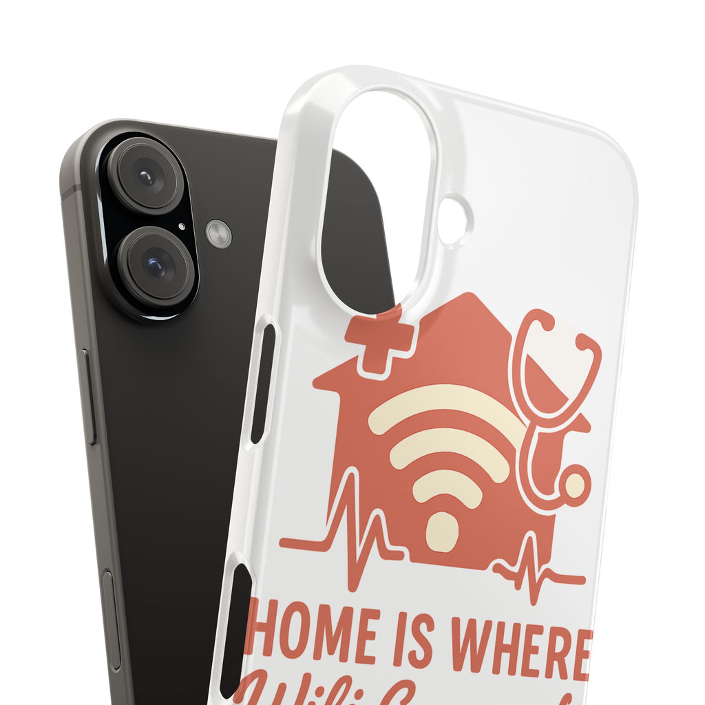 Home Is Where WiFi Connects Phone Case | Funny Tech Lover Gift | Minimalist House Phone Cover | Millennial Gen Z Humor Case