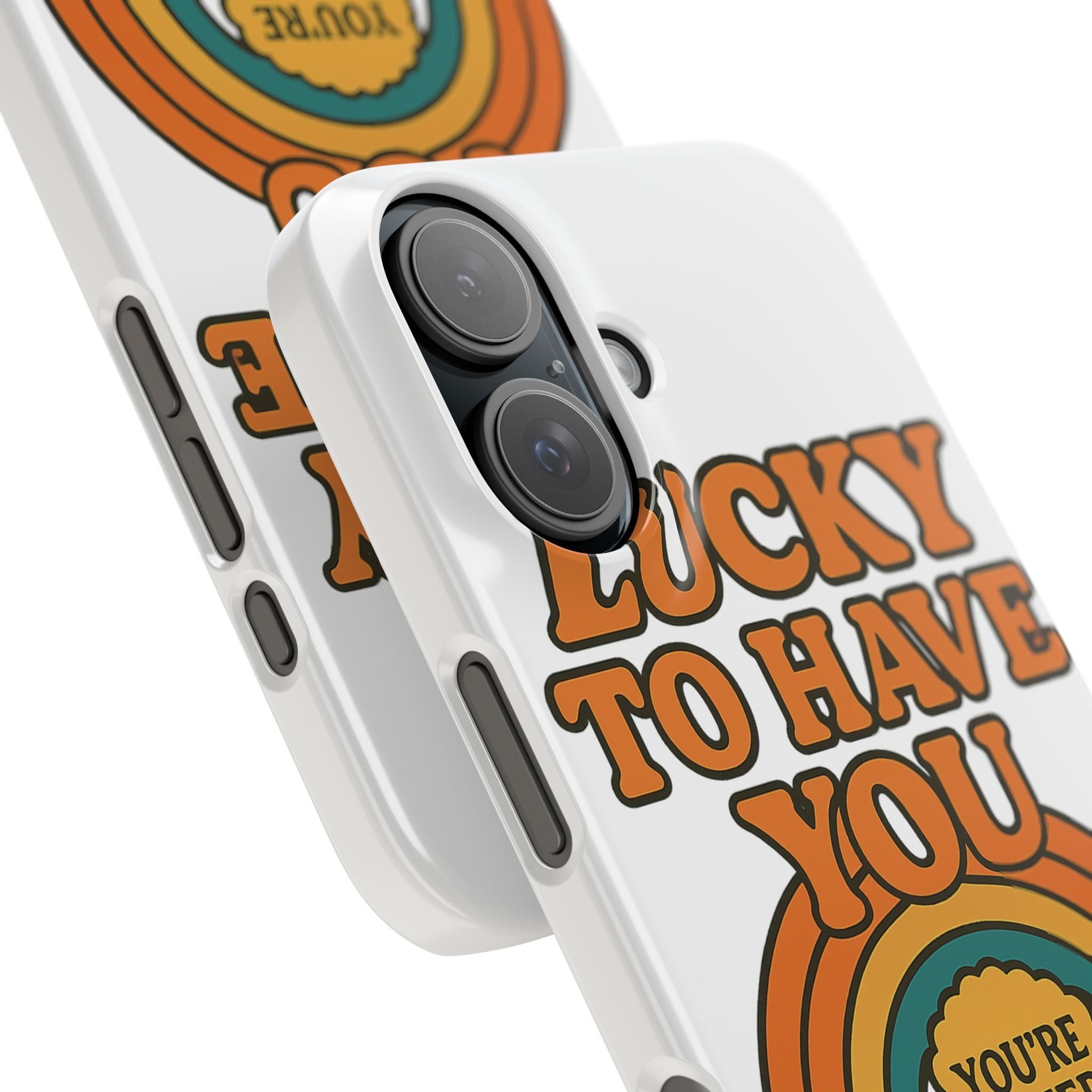 Lucky To Have You Phone Case Friendship Gift Best Friend Galentines Day Retro 70s Rainbow Vintage Appreciation Bestie Squad