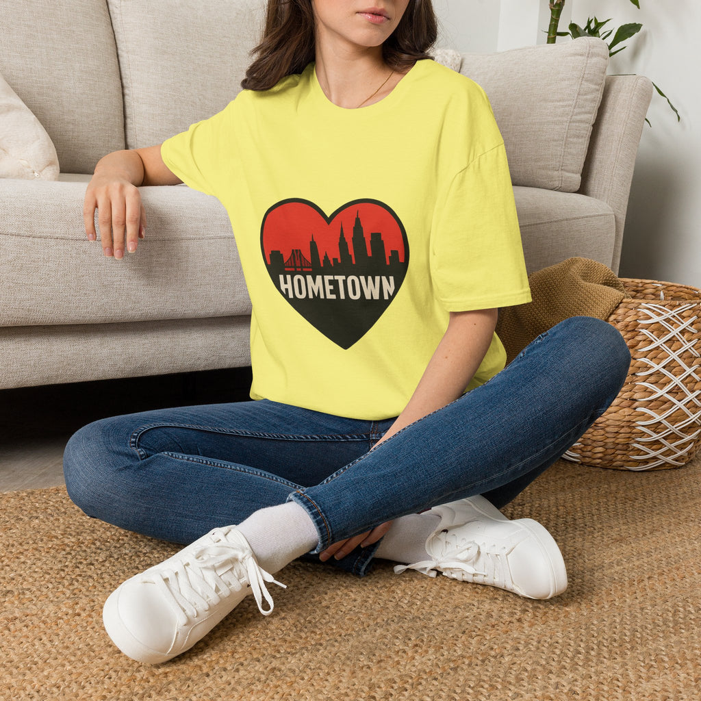 City Skyline Heart T-Shirt | Hometown Pride Tee | Urban City Lover Gift | NYC LA Chicago Shirt | Travel Souvenir Graphic Tee