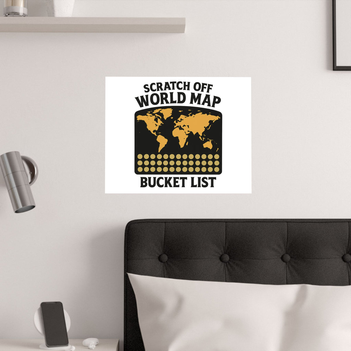 Scratch Off World Map Bucket List Poster Travel Tracker Gift Adventure Wall Art Wanderlust Decor Journey Milestone Chart