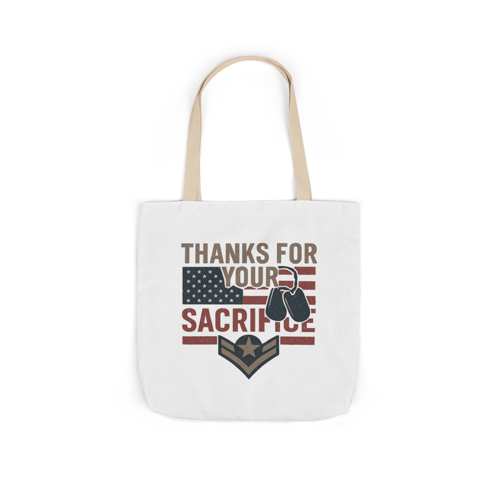 Thanks for Your Sacrifice Tote Bag Military Appreciation Gift Active Duty Service Member Honor Patriotic Gift USA Support Troops Bag