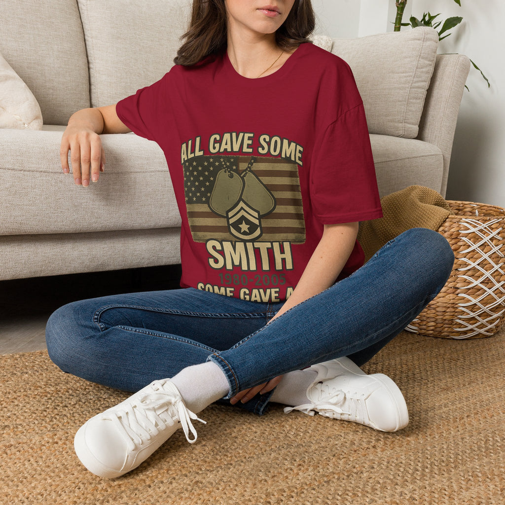 Custom Veteran Shirt | All Gave Some Some Gave All | Personalized Veterans Day Gift | Military Family Pride Tshirt with Name & Dates