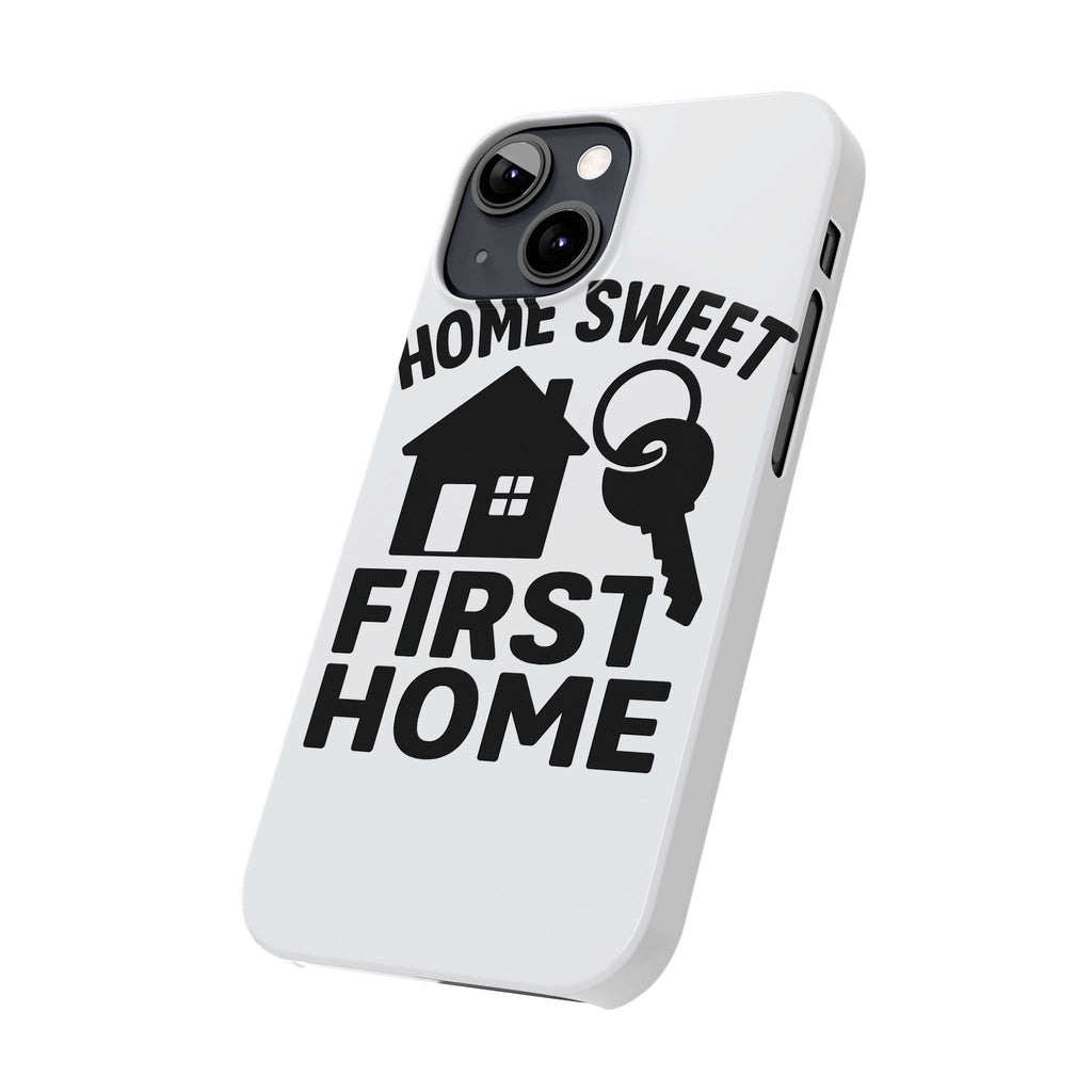 First Home Phone Case New Homeowner Gift Housewarming Present House Keys Milestone Typography Home Sweet First Home Decor