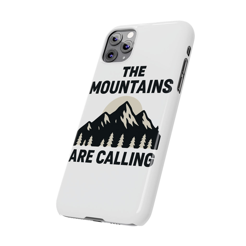 Mountains Are Calling Phone Case, Minimalist Mountain Range Silhouette, Nature Lover Gift, Hiker Adventure Outdoor Enthusiast