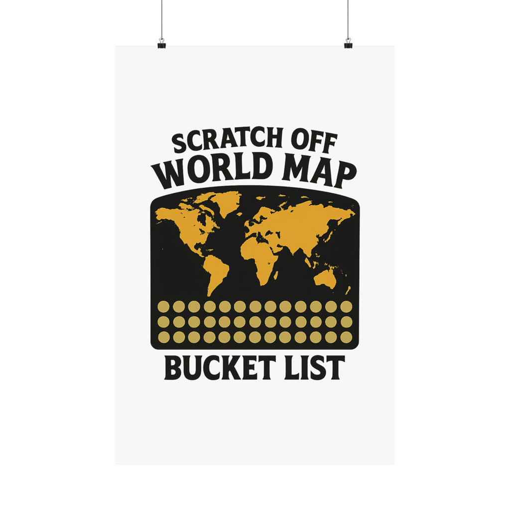 Scratch Off World Map Bucket List Poster Travel Tracker Gift Adventure Wall Art Wanderlust Decor Journey Milestone Chart