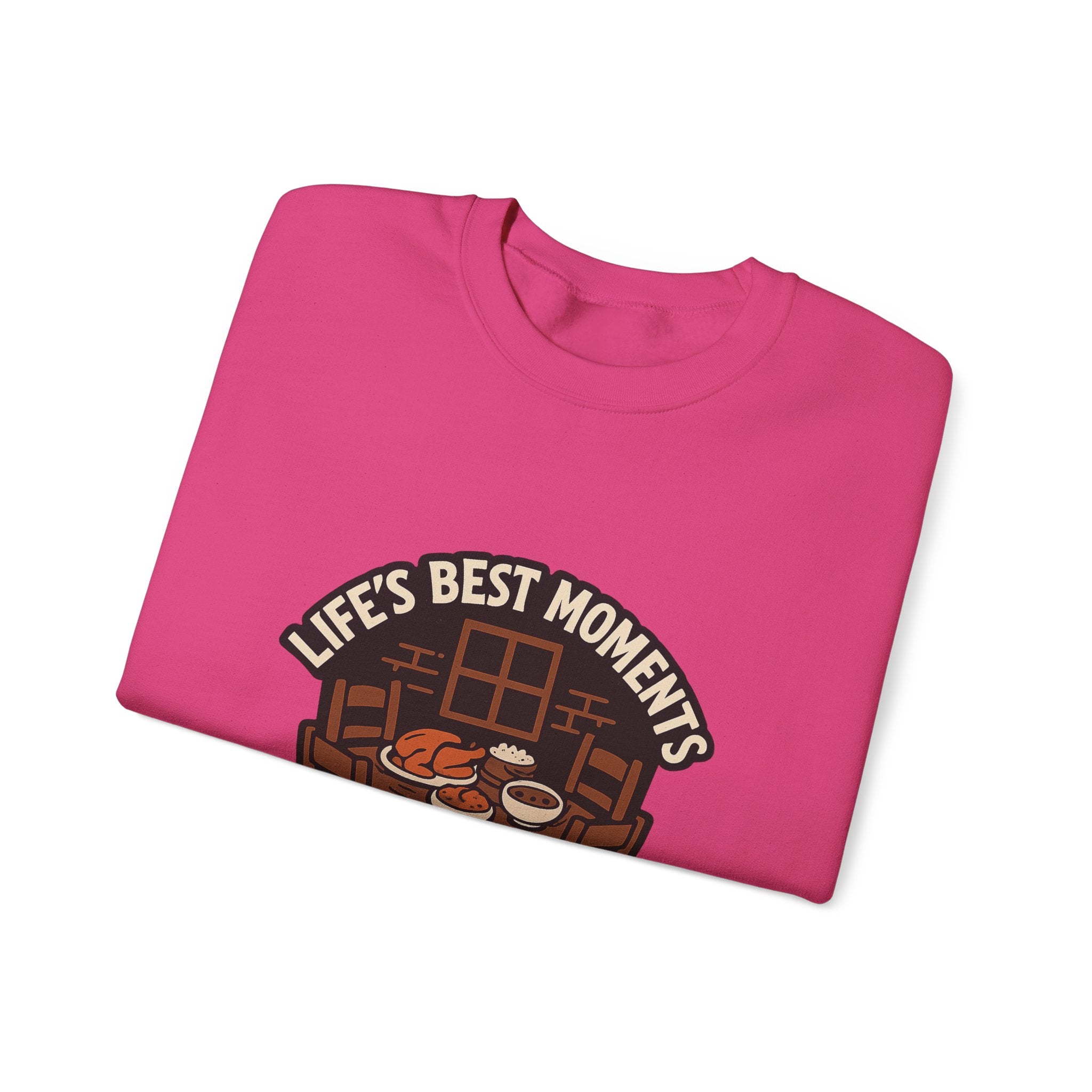 Life's Best Moments At The Table Sweatshirt, Family Dinner Crewneck, Cozy Kitchen Gift for Mom, Farmhouse Comfort Food Lover