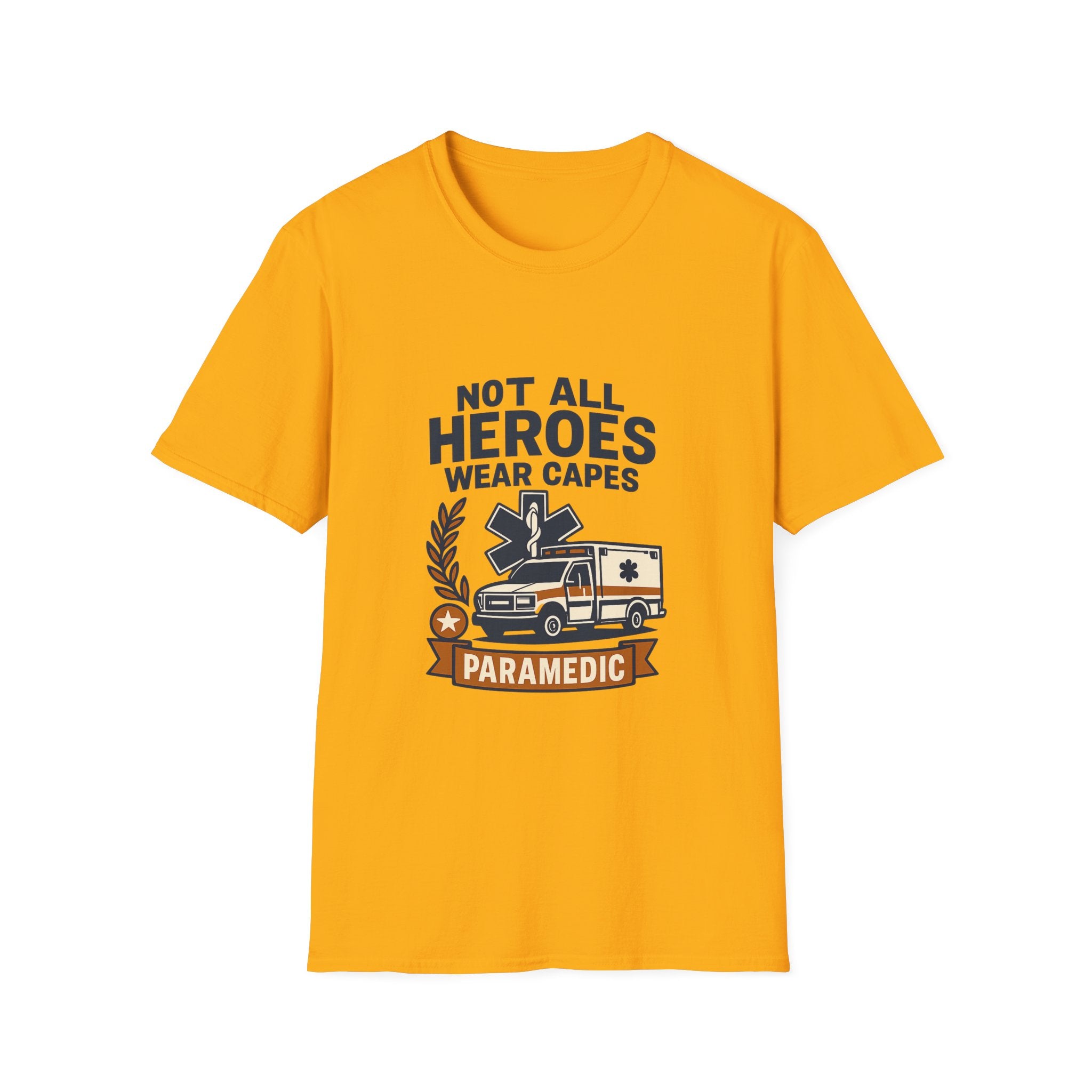 Not All Heroes Wear Capes Paramedic Shirt, EMS Appreciation Gift, Star of Life EMT Tshirt, Ambulance Driver Hero Shirt