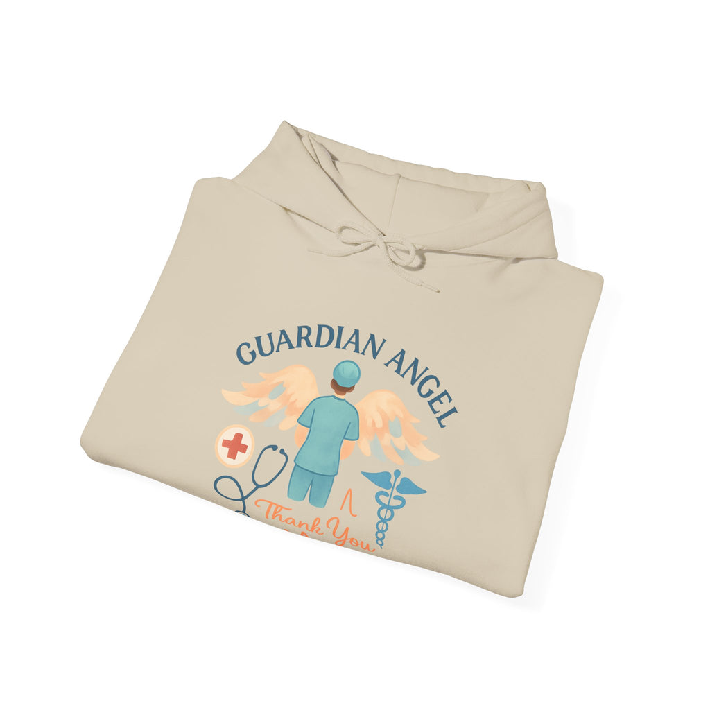 Guardian Angel in Scrubs Nurse Hoodie Gift, Nurse Appreciation Thank You, Nursing Retirement Gift, Soft Watercolor Angel Wings